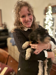 Zoe Byron with her dog