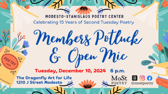 Members Potluck & Open Mic Dec. 10 2024 at 6:00 pm